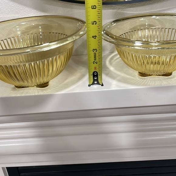 VINTAGE federal glass yellow depression ribbed bowls - Picture 10 of 11